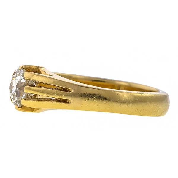 Antique Engagement Ring, Old European Cut Diamond 0.72ctw