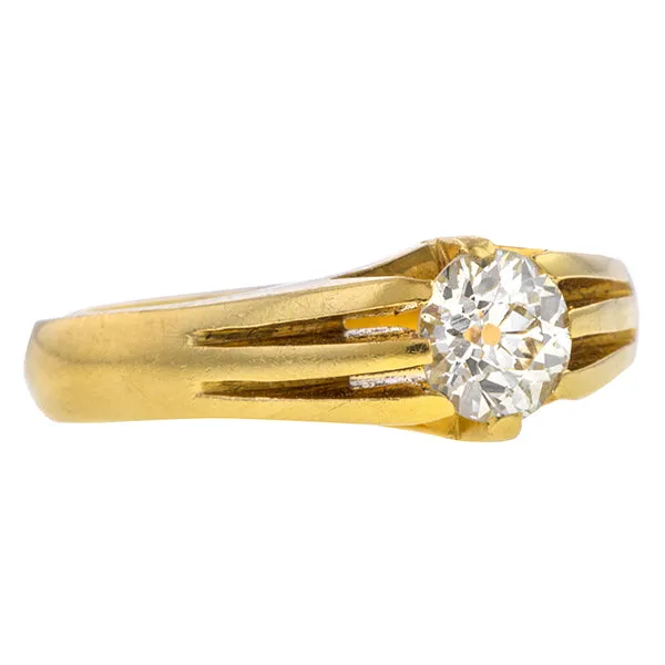 Antique Engagement Ring, Old European Cut Diamond 0.72ctw