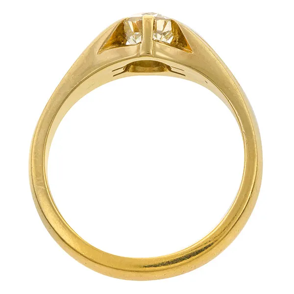 Antique Engagement Ring, Old European Cut Diamond 0.72ctw