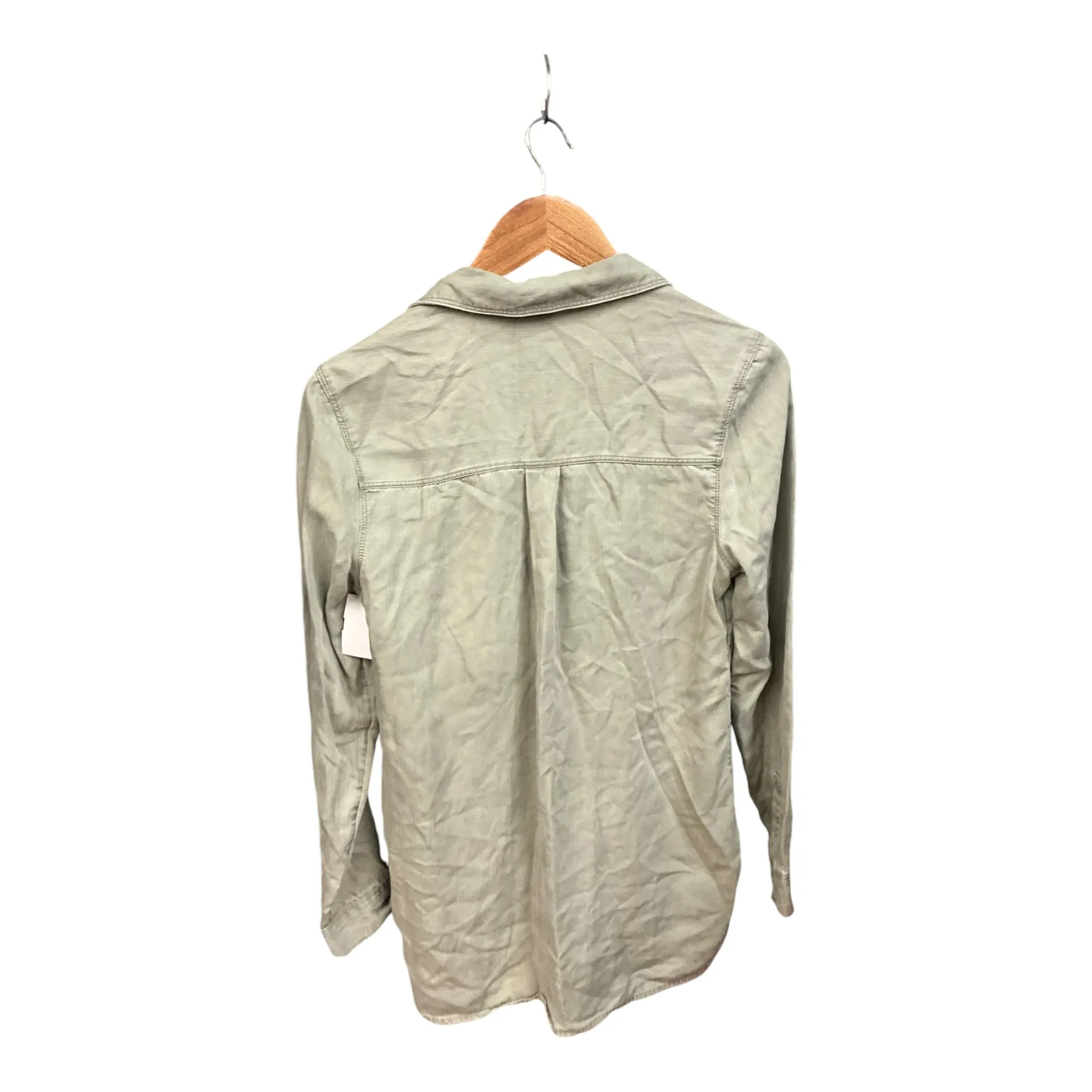 Blouse Long Sleeve By Old Navy In Green, Size: M
