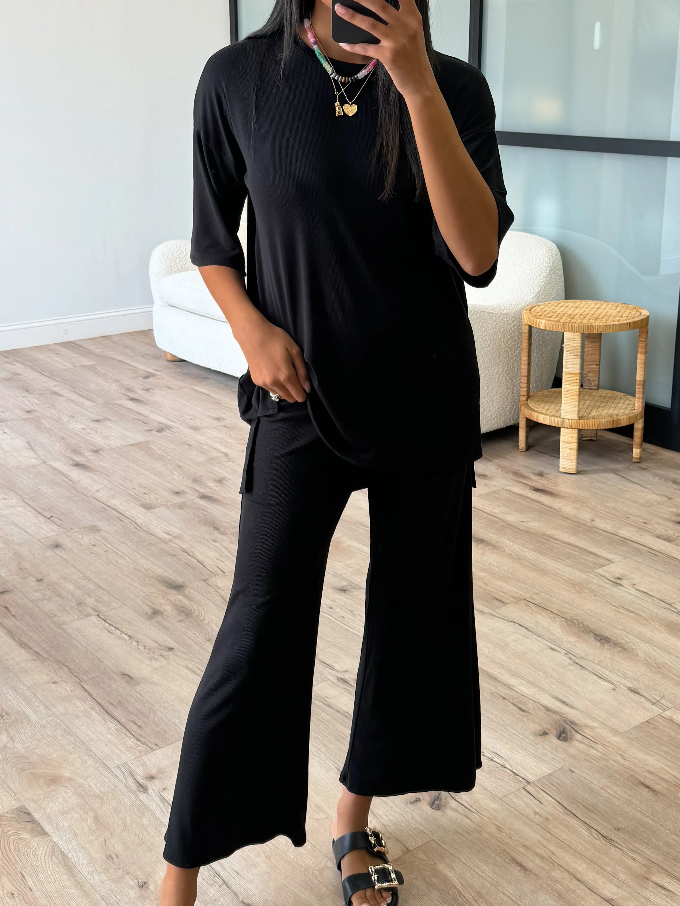 Ribbed Nova 2.0 Black Set with Plus Size Option
