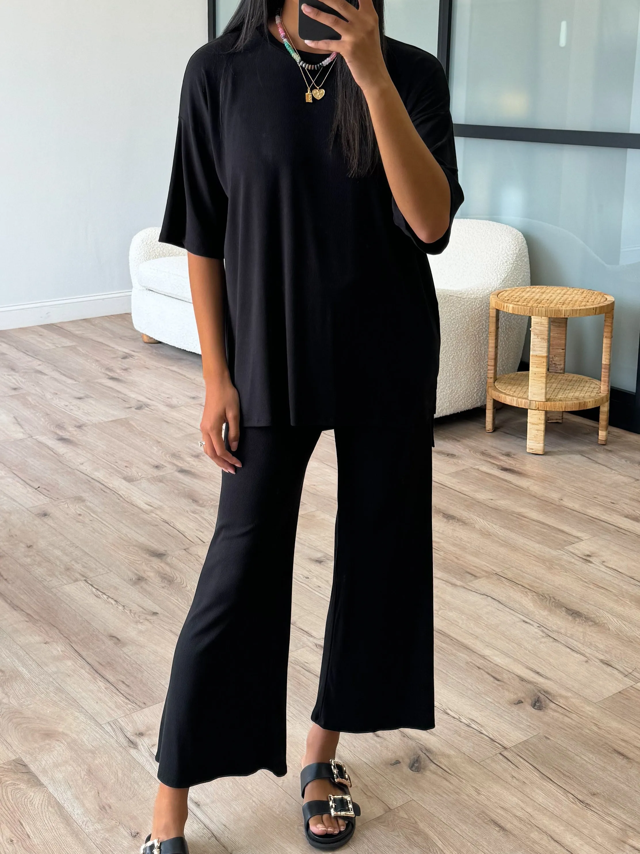 Ribbed Nova 2.0 Black Set with Plus Size Option
