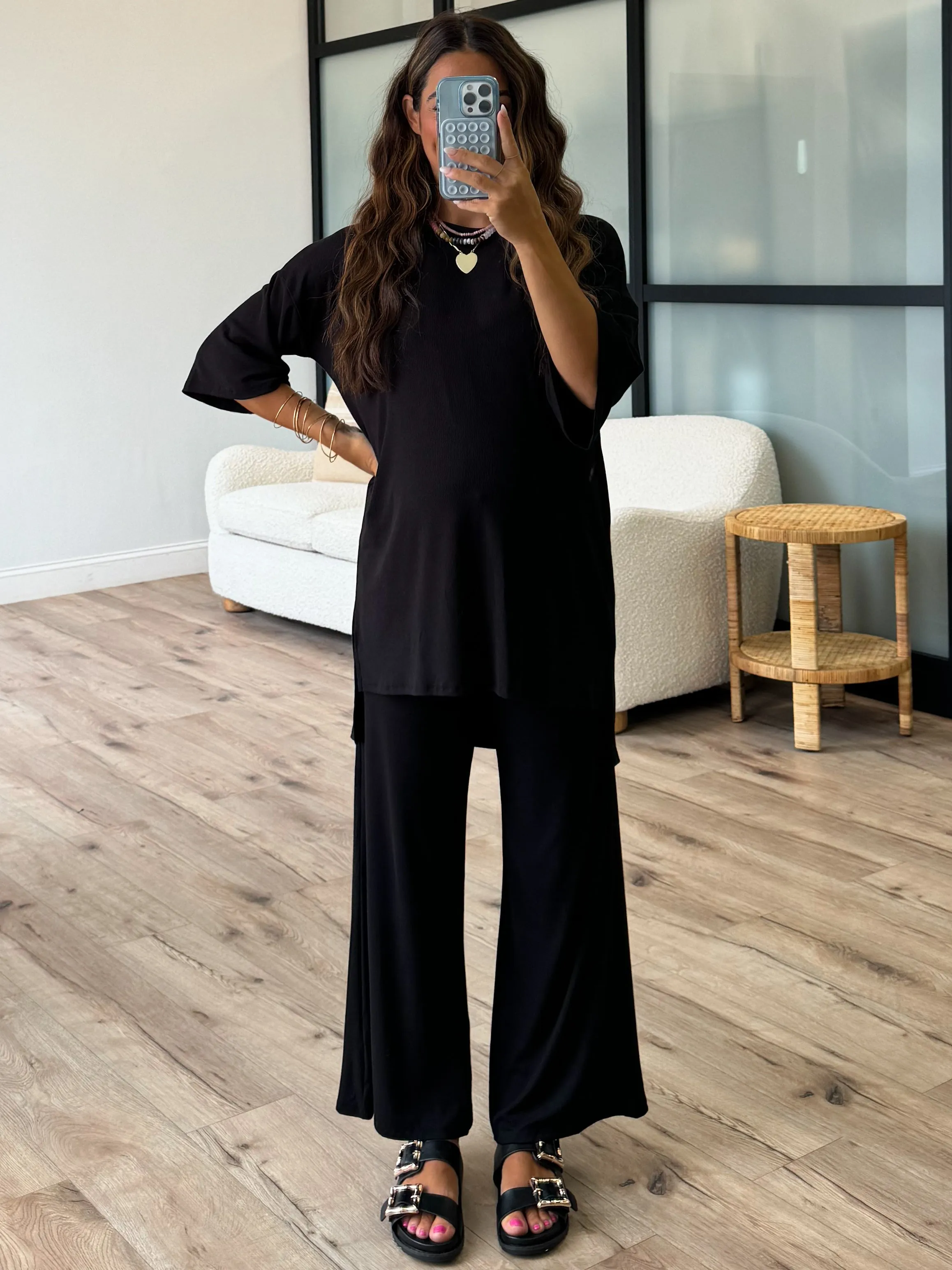 Ribbed Nova 2.0 Black Set with Plus Size Option