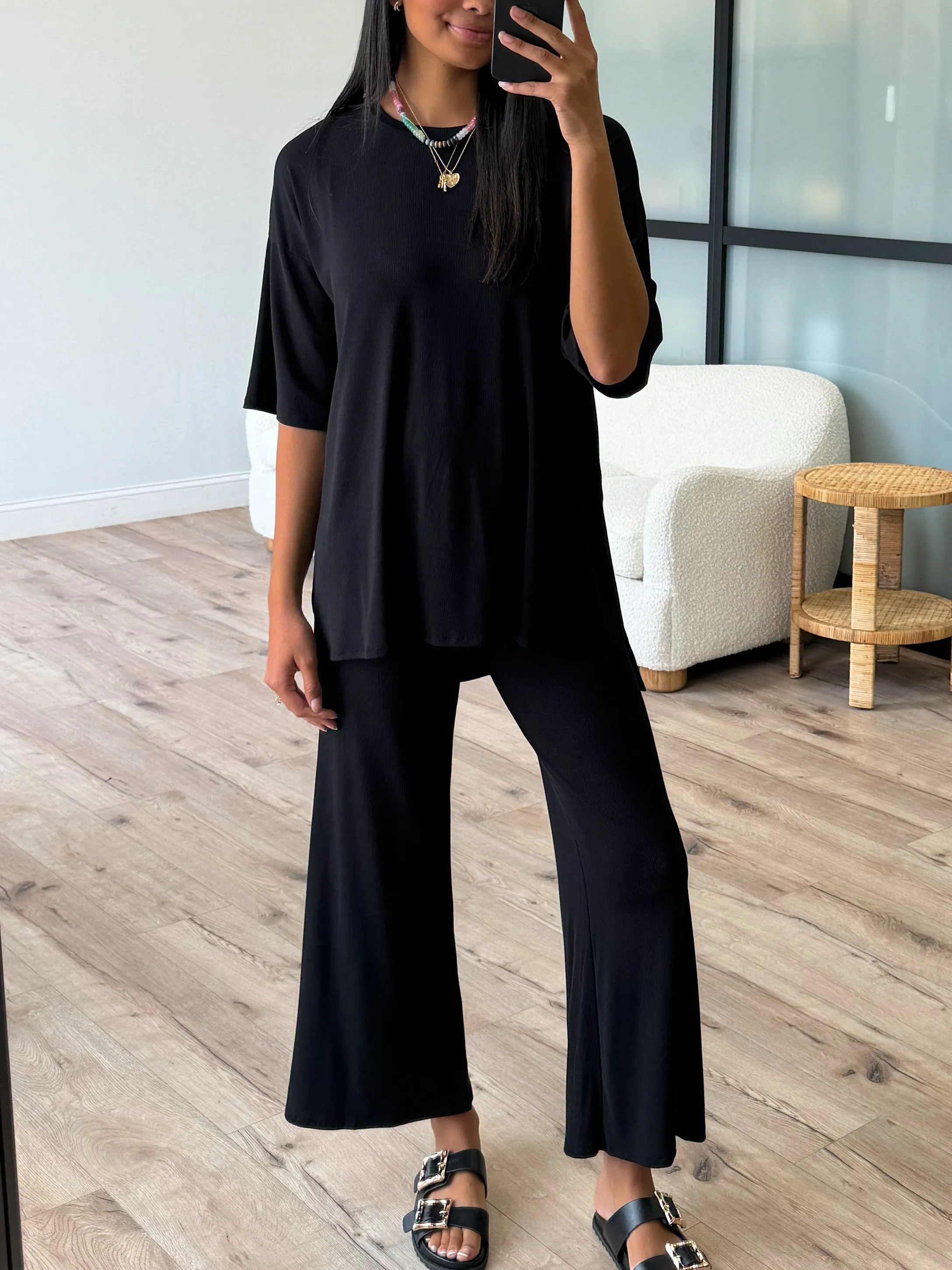 Ribbed Nova 2.0 Black Set with Plus Size Option