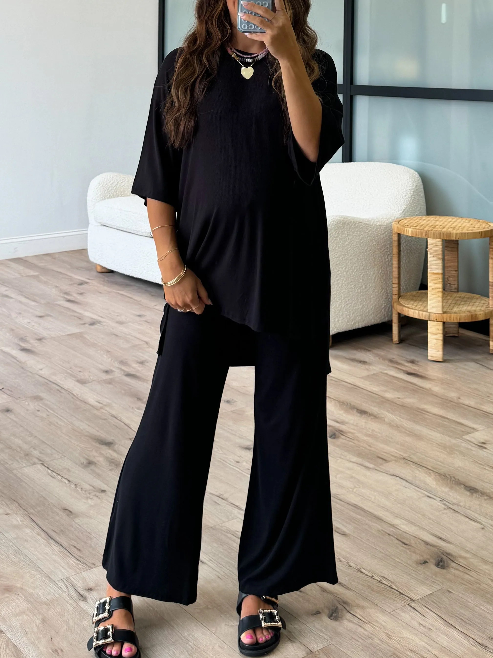 Ribbed Nova 2.0 Black Set with Plus Size Option